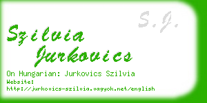 szilvia jurkovics business card